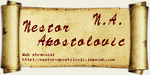 Nestor Apostolović vizit kartica